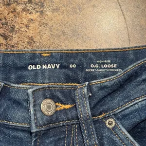 NEW Old Navy Jeans OG Loose High Rise Carpenter Wide Leg‎ Workwear Baggy Blue 00 thumbnail 3