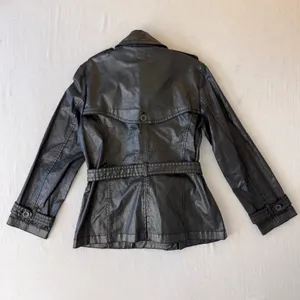 Dismero Italian Made Metallic Trench Jacket Womens 10 Belted Moto thumbnail 11