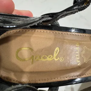 Chic Black Strappy Heels by Gacel in size 36 thumbnail 7