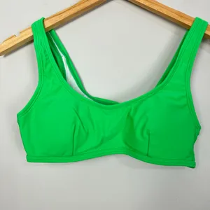 Halara Women's Bikini Bathing Suit Top Neon Green Sporty Size XS Cruise Vacation thumbnail 4