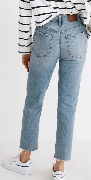 Madewell The Perfect Vintage Jeans Ellicott Wash Tapered‎ Denim Raw Hem Size 24 thumbnail 1