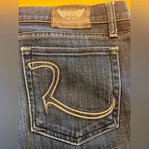 Rock & Republic Blue Flare Wide Leg Jeans thumbnail 8