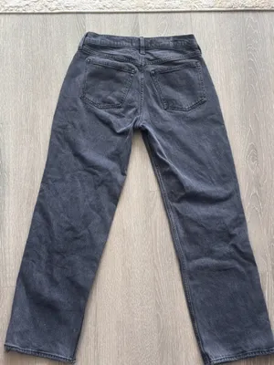 Abercrombie & Fitch Baggy Low Rise Jeans Gray Size 24 Short Distressed Hem thumbnail 9