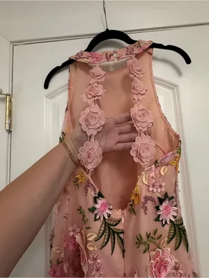 Fore Pink Peach Floral Mini Dress thumbnail 7