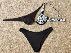 Black and White Bikini Set Size XS thumbnail 3