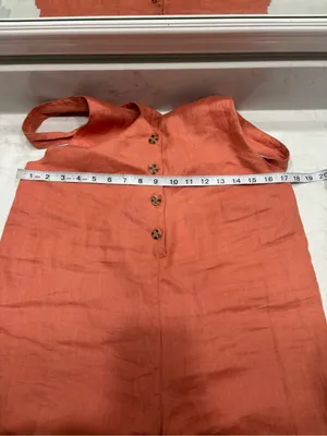 Rhythm V-Neck Button Front Wide-Leg Jumpsuit in Terracotta thumbnail 10