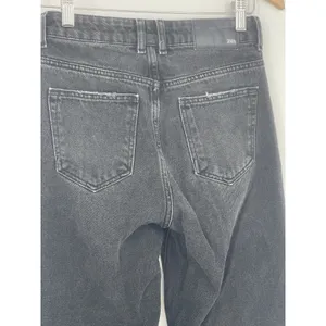 Zara Mom Jeans Size 0 Black‎ Faded High Rise Tapered Barrel Leg Pleated Q0004 thumbnail 8