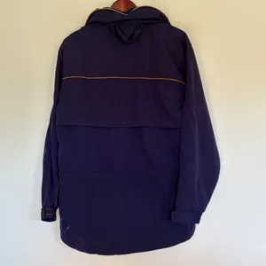L.L. Bean Womens Purple Anorak Jacket Medium Vintage Suede Trim Pullover W262 thumbnail 7