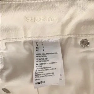 American Eagle White Jean Shorts thumbnail 2