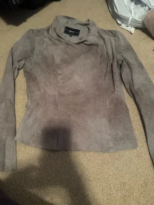 Blanc Noir Faux Suede BNCI by Moto Jacket thumbnail 1