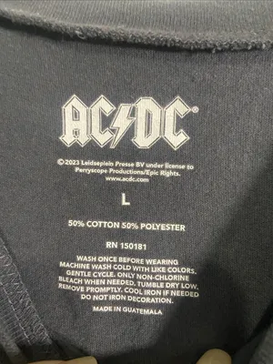 AC/DC Short-Sleeve Tee with Pink, Yellow & Blue Lightning thumbnail 2
