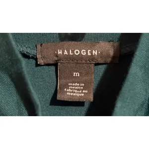 Halogen Ruched Midi Dress Womens Medium Teal New Mock Neck Sleeveless thumbnail 5