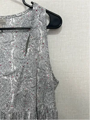 World Market Paisley Floral Boho Tiered Maxi Sleeveless Dress With Ruffled Hem thumbnail 3