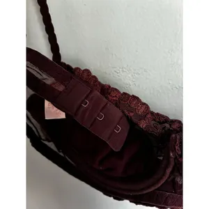 Vintage (01) Victoria's Secret Bra Lined Lace Plum 36A thumbnail 9