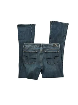 American Eagle Outfitters Skinny Kick Jeans 360 Super Stretch Indigo 12 Long thumbnail 6