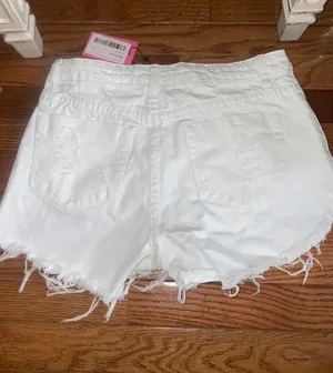 Edikted White Jean Shorts thumbnail 4