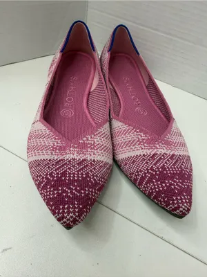 Rothy’s The Point Pink Plaid Limited Edition Breast Cancer Women’s Sz 9w thumbnail 4