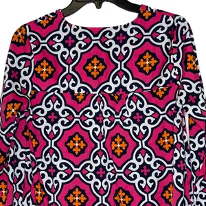 Buckhead Betties Geometric V-Neck 3/4 Sleeve Shift‎ Dress Multicolor Women Small thumbnail 7