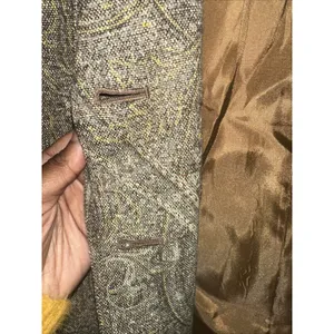 Karen Scott Paisley Print Button‎ Front Jacket Career Office Coat Size 14 thumbnail 4