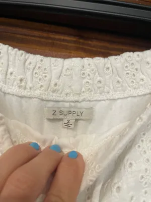 Z Supply white Eyelet Wide-Leg Pants Small thumbnail 4