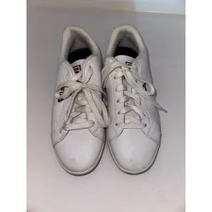 Fila‎ Reunion Women's White/Navy/Red Leather Sneakers Lace Up Low Top Shoes 8 thumbnail 2
