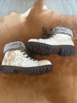$110 Myra beaver turbulent combat boots 8 Tan thumbnail 5