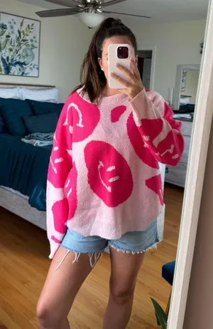Beginning Boutique Bailey Rose Smiley Sweater thumbnail 1
