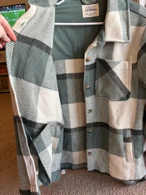Flannel Jacket Green Size L thumbnail 2