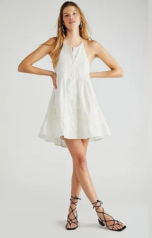 Free People Desert Days Mini Dress in White, Size S New w/Tag thumbnail 1