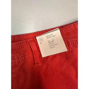 Universal Threads Sailor Wide Leg Red High Rise Pants Size‎ 17 Regular NWT thumbnail 4