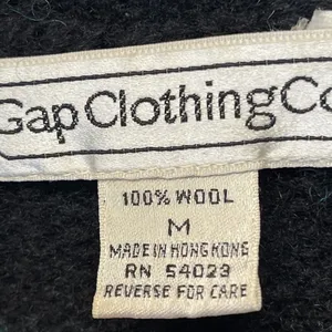 Vintage GAP Clothing Sweater Women's Medium‎ Blue Black Check Thick Knit Wool thumbnail 4