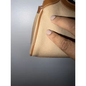 Vintage Fossil Canvas Purse Handbag Woven Handle Baguette Womens Y2K P thumbnail 10