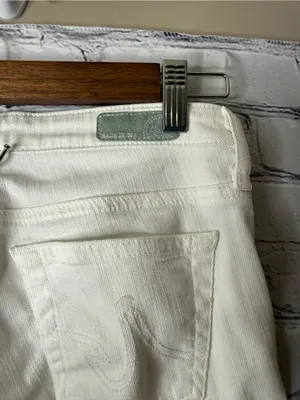 Ag Adriano Goldschmied White the Belle Flared Jeans size 25R thumbnail 7