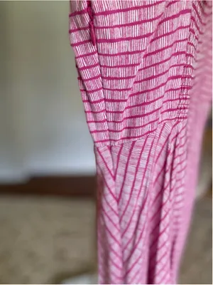 Old Navy Pink Striped‎ Smocked Mini Dress Sundress Coastal Preppy Coquette Beach thumbnail 6