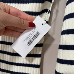 NWT REFORMATION Ines Striped Ribbed Knit Crewneck Mini Dress Sz L thumbnail 6