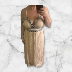 ✨Lulus Giza Blush Pink Embroidered Sz XLarge Maxi Dress✨ thumbnail 11