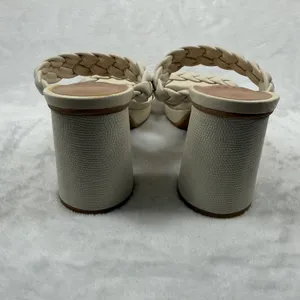 A New Day Womens Cream Braided Double Strap Block Heel Platform Mules Size 9.5‎ thumbnail 6