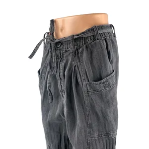 Free People Livin' In The City Belted High Rise Baggy Cargo Trousers Pants Sz S thumbnail 3