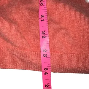 Pure Collection 100% Cashmere Turtleneck Sweater Coral Orange Size 14 16 thumbnail 5