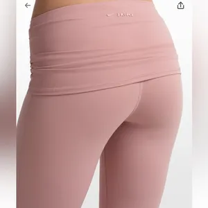 NWOT NIKE x SKIMS foldover slim flare leggings in Himalayan size XS thumbnail 3