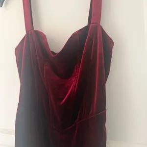 Valentine Cider Deep Red Velvet Woman’s Dress thumbnail 3