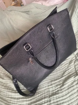 Amazon Women’s Business Laptop Bag Black Faux Waterproof Leather Briefcase Tote thumbnail 4
