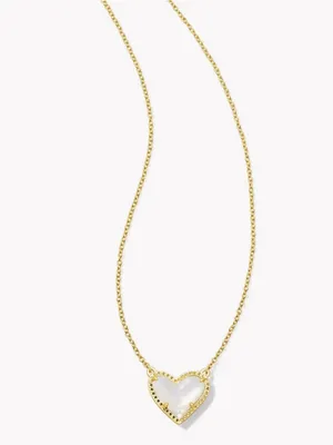 Kendra Scott Gold Heart Pendant Necklace with Mother-of-Pearl Inlay New thumbnail 2