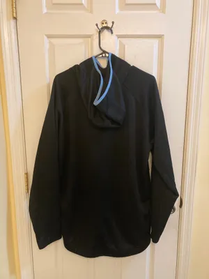 North Carolina Tar Heels Air Jordan Black and Blue Pullover Hoodie Sweatshirt thumbnail 2