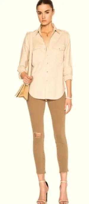Mother Looker Ankle Fray Jeans in Blow Out Coast Point thumbnail 1