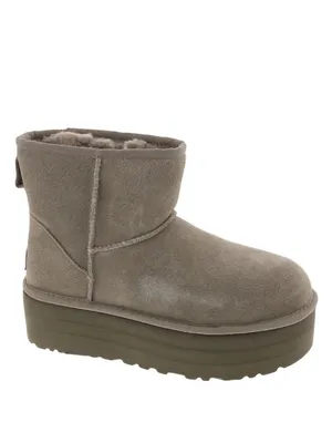 NWT UGG Classic Mini Platform Boot Ankle Bootie 1134991 Smoke Plume Gray 5M thumbnail 4