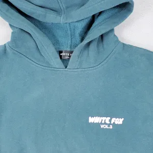 White Fox Hoodie Womens L/XL Teal Vol.3 Graphic Oversized Pullover Sweatshirt thumbnail 2