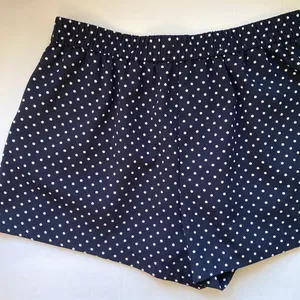 Gap Factory navy blue white polka dot knit swing shorts, size M thumbnail 5