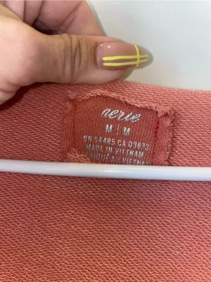 Aerie Washed Orange Pullover Sweatshirt thumbnail 4