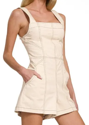Zenana Denim Romper thumbnail 1
